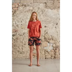 Maloja BergiselM. Damen Bio-Baumwoll-Shorts - Midnight Primrose 8745 -Maloja maloja bergiselm 1412336 1