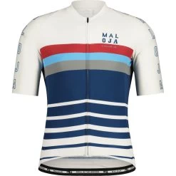 Maloja FurglerM. Roadbike Trikot - Glacier Milk Stripe 8597
