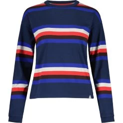 Maloja KarrosterM. Heavy Cotton Damen Langarmshirt - Midnight Stripe 8621