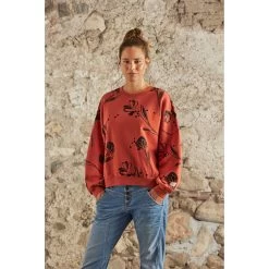Maloja LauenaM. Organic Damen Sweatshirt - Rosehip Alpflower 8765 -Maloja maloja lauenam 1530497