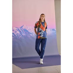 Maloja ToldiM. Organic Cotton Damen T-Shirt - Rosewood Pastel Leaves 8667 -Maloja maloja toldim organic cotton tee women rosewood pastel leaves 8667 3 1297198