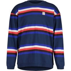 Maloja TschirgantM. Heavy Cotton Langarmshirt - Midnight Stripe 8621