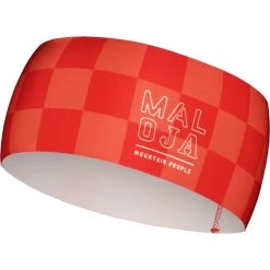 Maloja WiesbachhornM. Sports Headband - Fire Red Check 8798