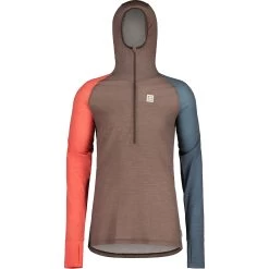 Maloja ZordoM. Mountain Midlayer Langarmshirt - Chocolate Multi 8785